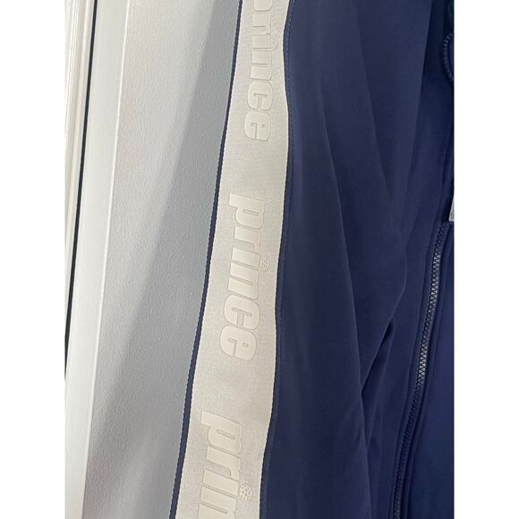 Prince Pickleball Track Jacket Mens Medium Navy Blue Pocket Full-Zip - Picture 3 of 5